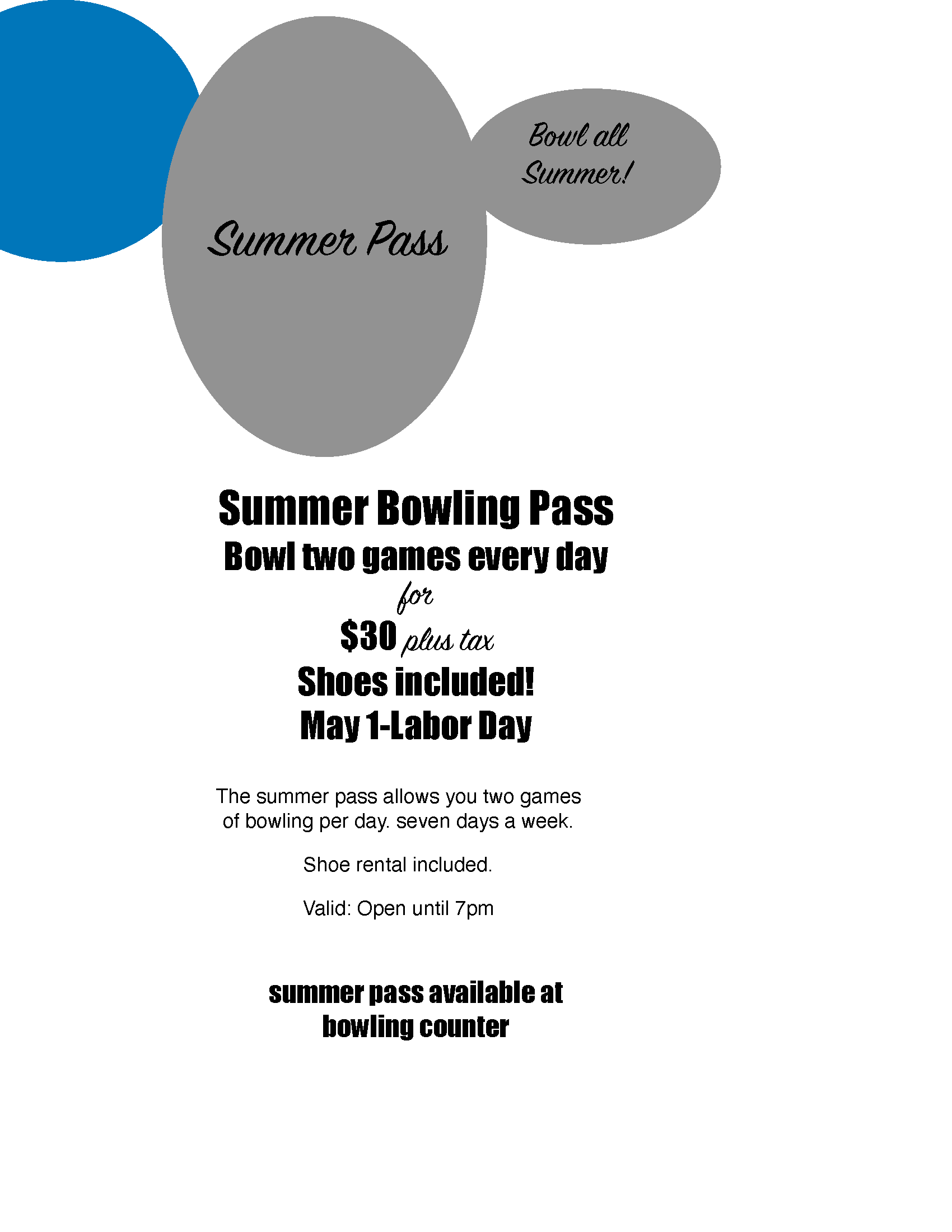 Summer Bowling Pass Tuttle's Eat Bowl Play